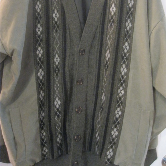 Cooper Knitwear Men's Brush Suede Sweater Jacket - Picture 5 of 6